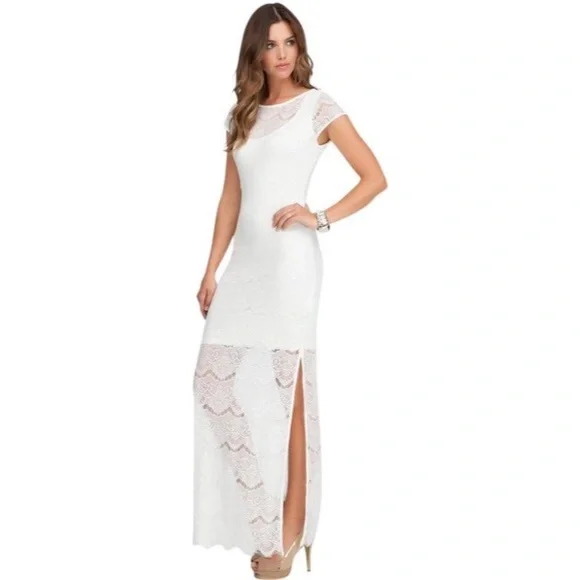 chinese dress ladies Bebe Organic Antique White Grace Exclusive Dress – Ladida main image 1